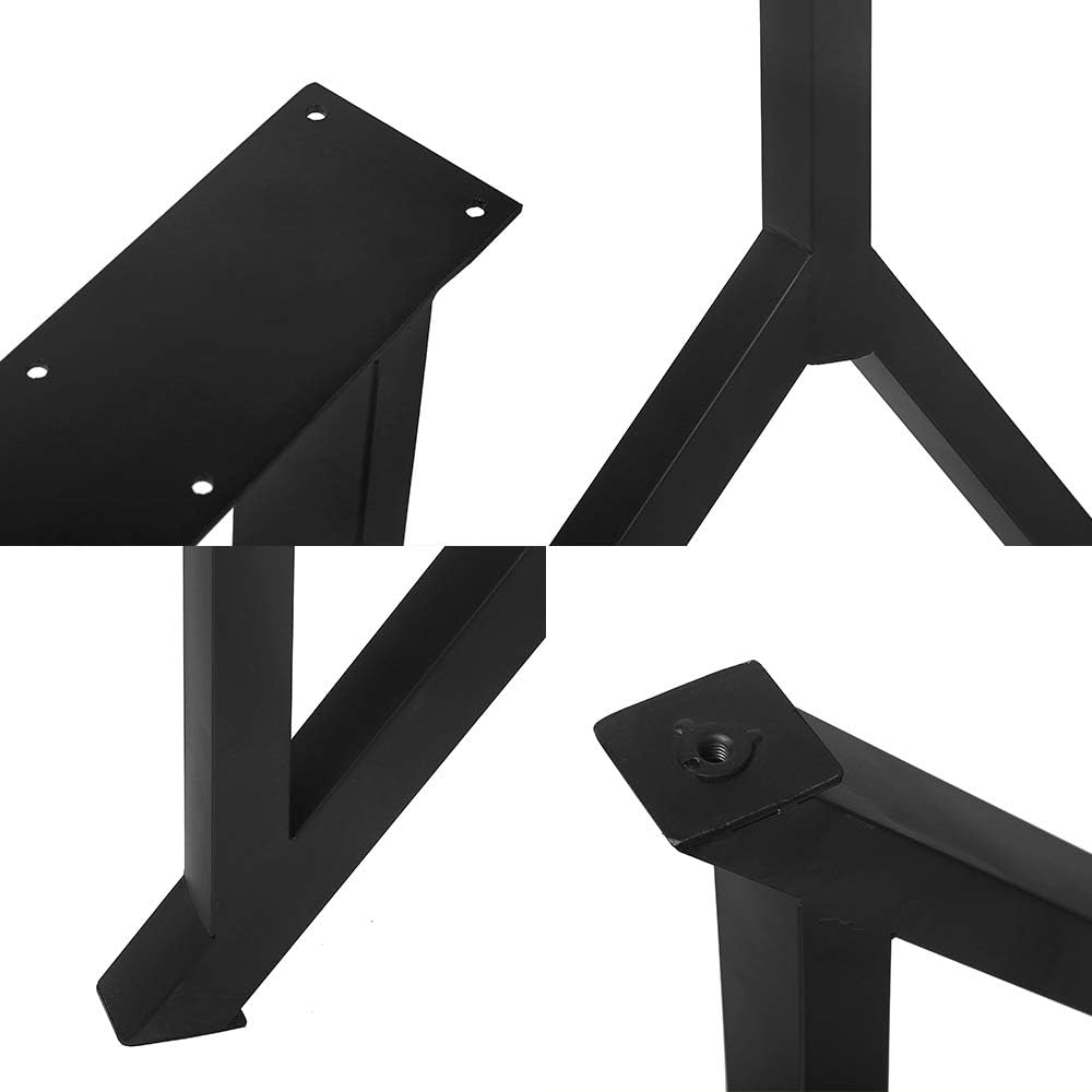 Black 28” Height 18” Wide Metal Table Legs 2 PCS C56566