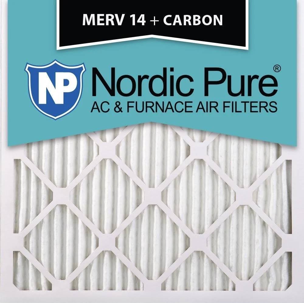 16x16x1 MERV 14 Pleated Carbon AC Furnace Air Filters 12 Pack I979