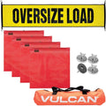 Oversize Load Banner, 4 Magnets, 4 Red Flags, Vented Storage Bag P3933