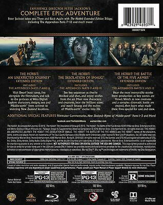 The Hobbit: The Motion Picture Trilogy (Extended Edition) (Blu-Ray) K1157