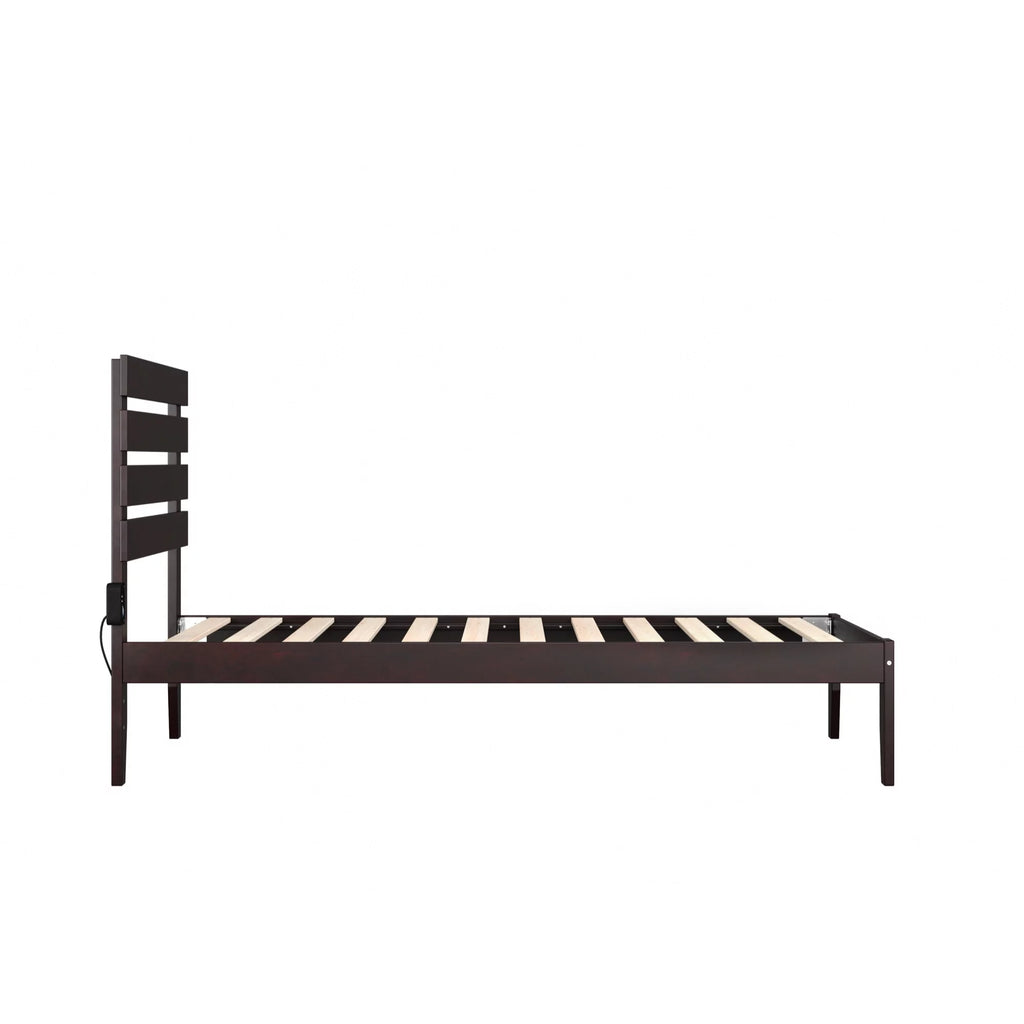 Solid Wood Twin Bed with USB Charger M206837