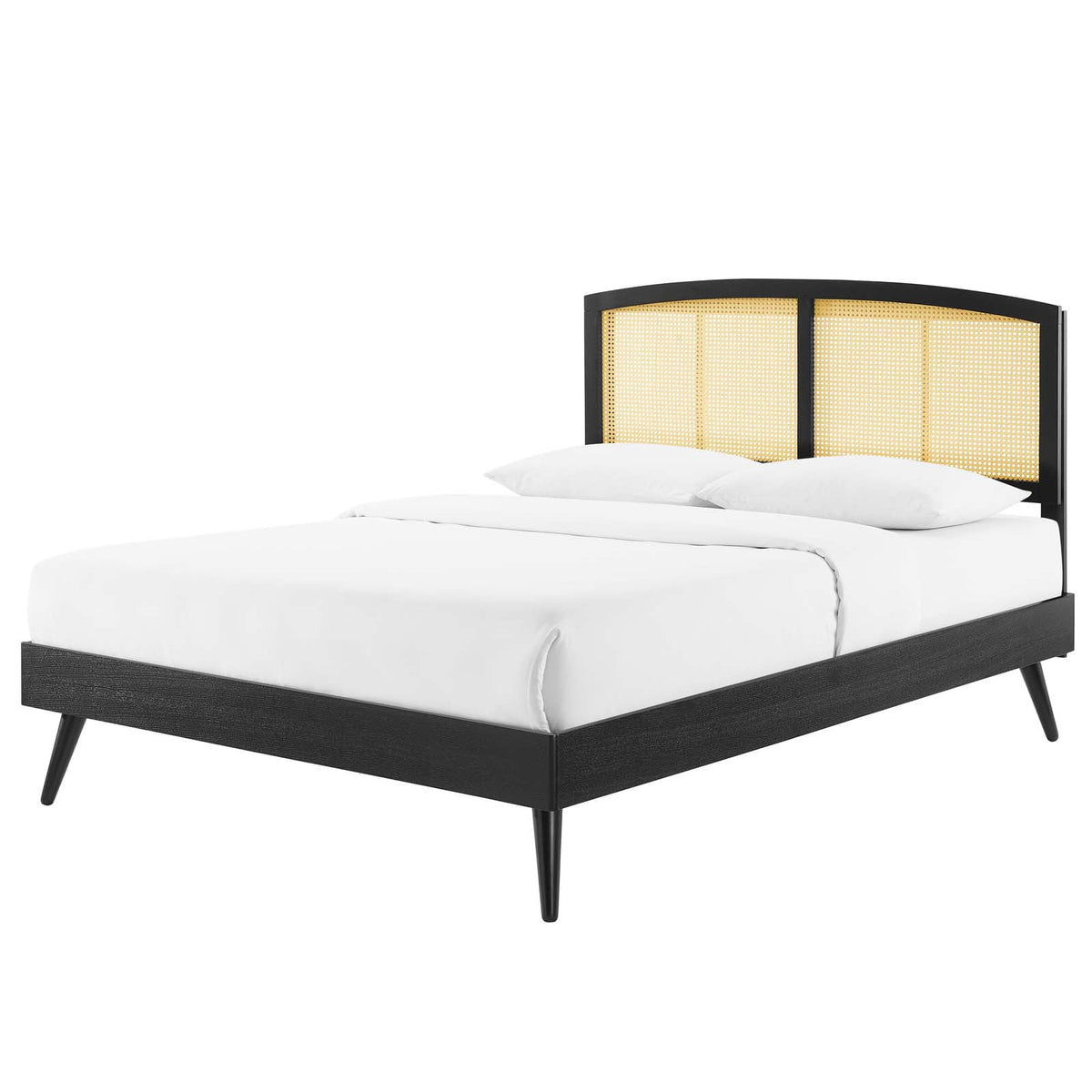 Black Wood Full Size Platform Bed Frame D523039