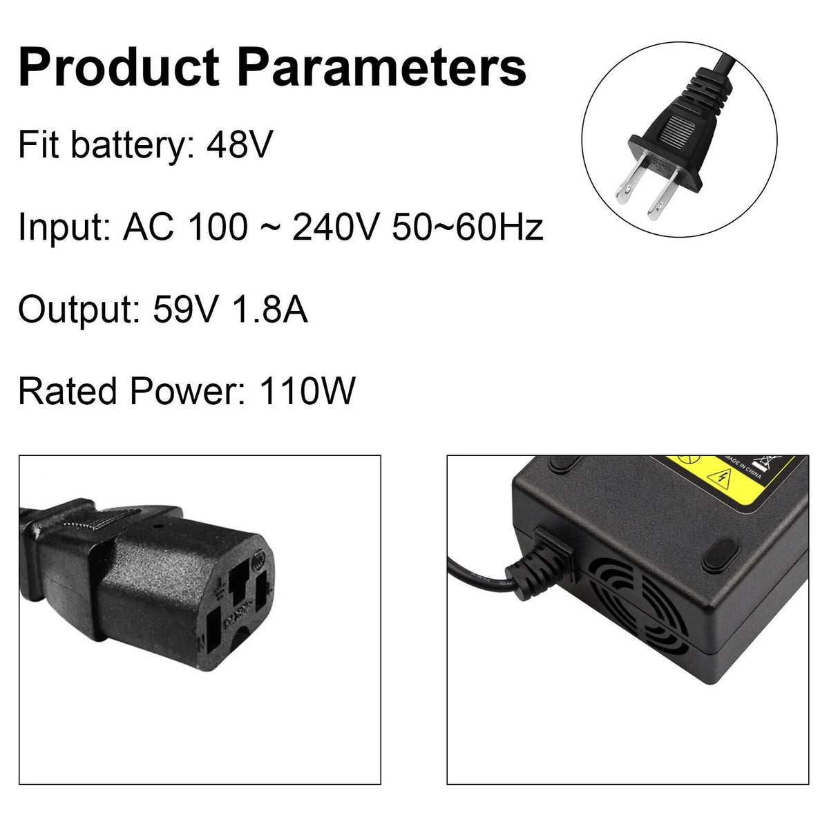 48V Battery Charger for Electric Bicycle Motor Bike G8765