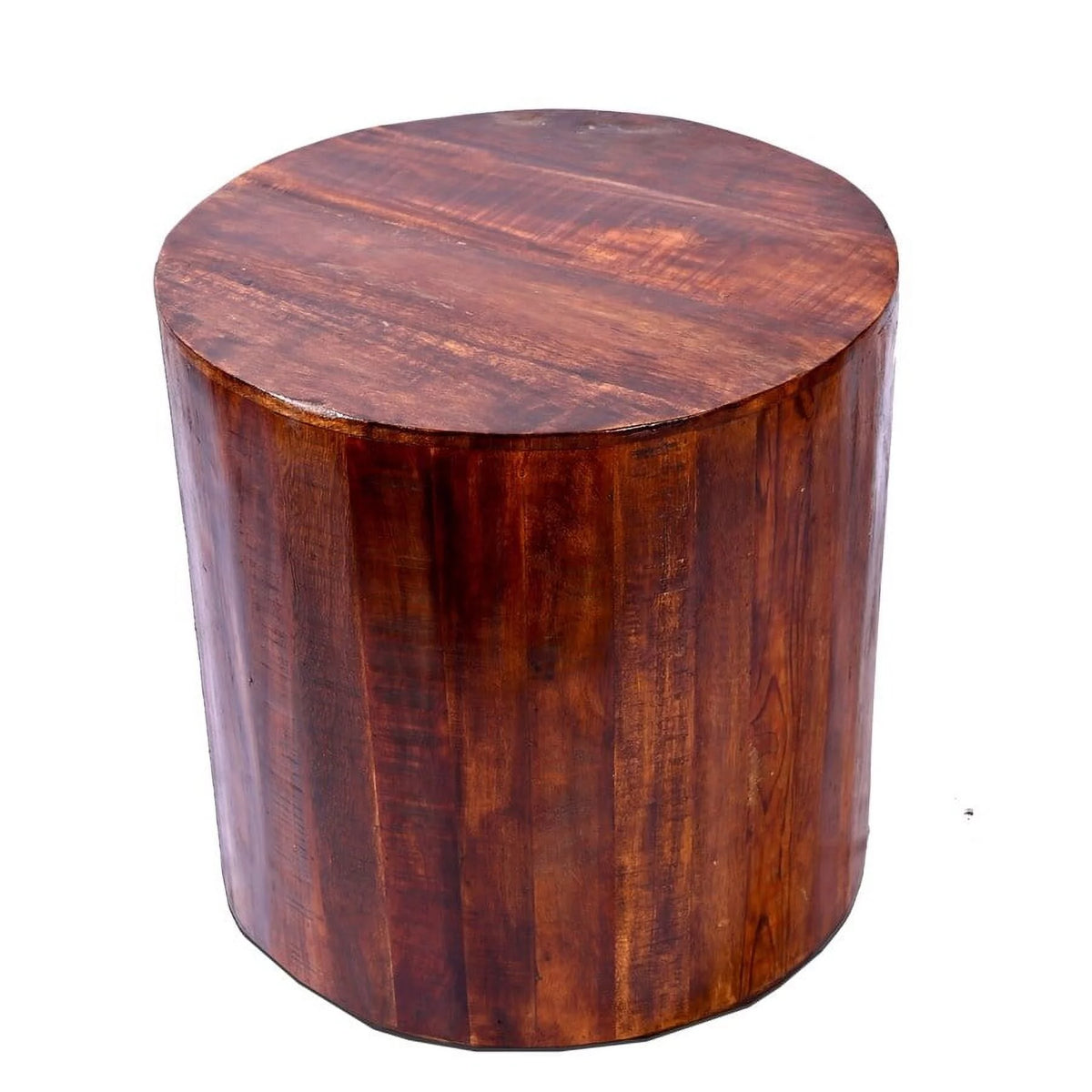 Reclaimed Wood 18 inch Round Side Table D515557