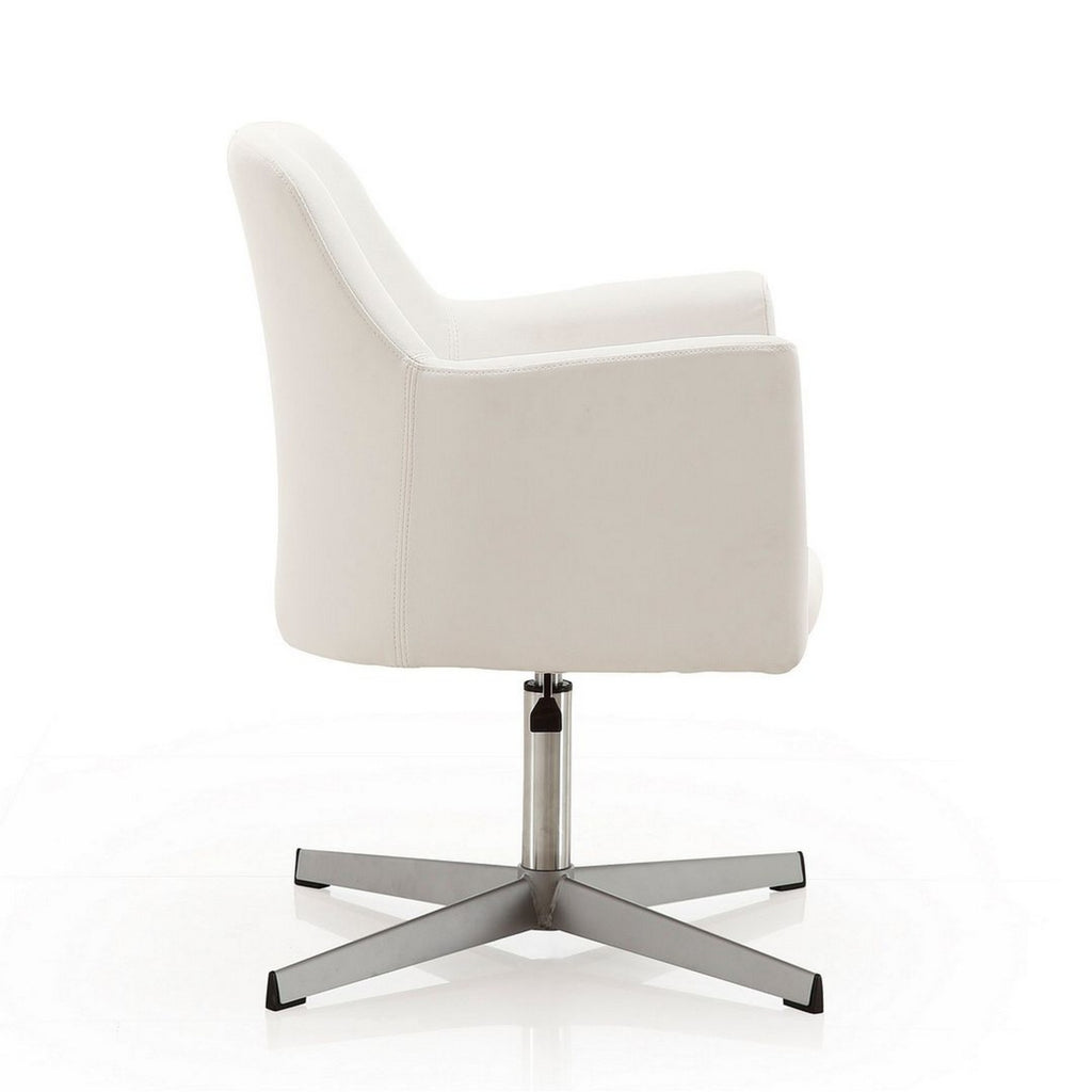 White Faux Leather Accent Chair (Set of 2) Q944