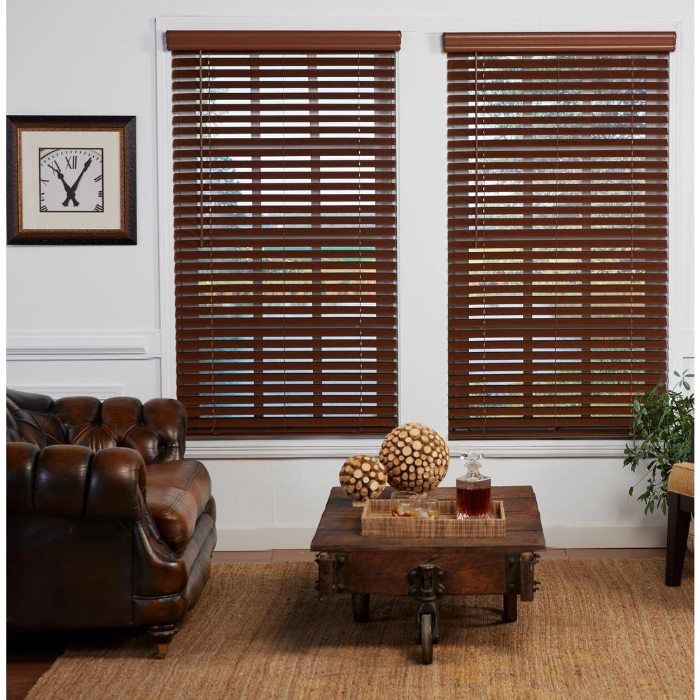 Dark Oak 2in. Cordless Faux Wood Blind Z42326