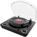 Black Turntable with Stereo Speakers D581
