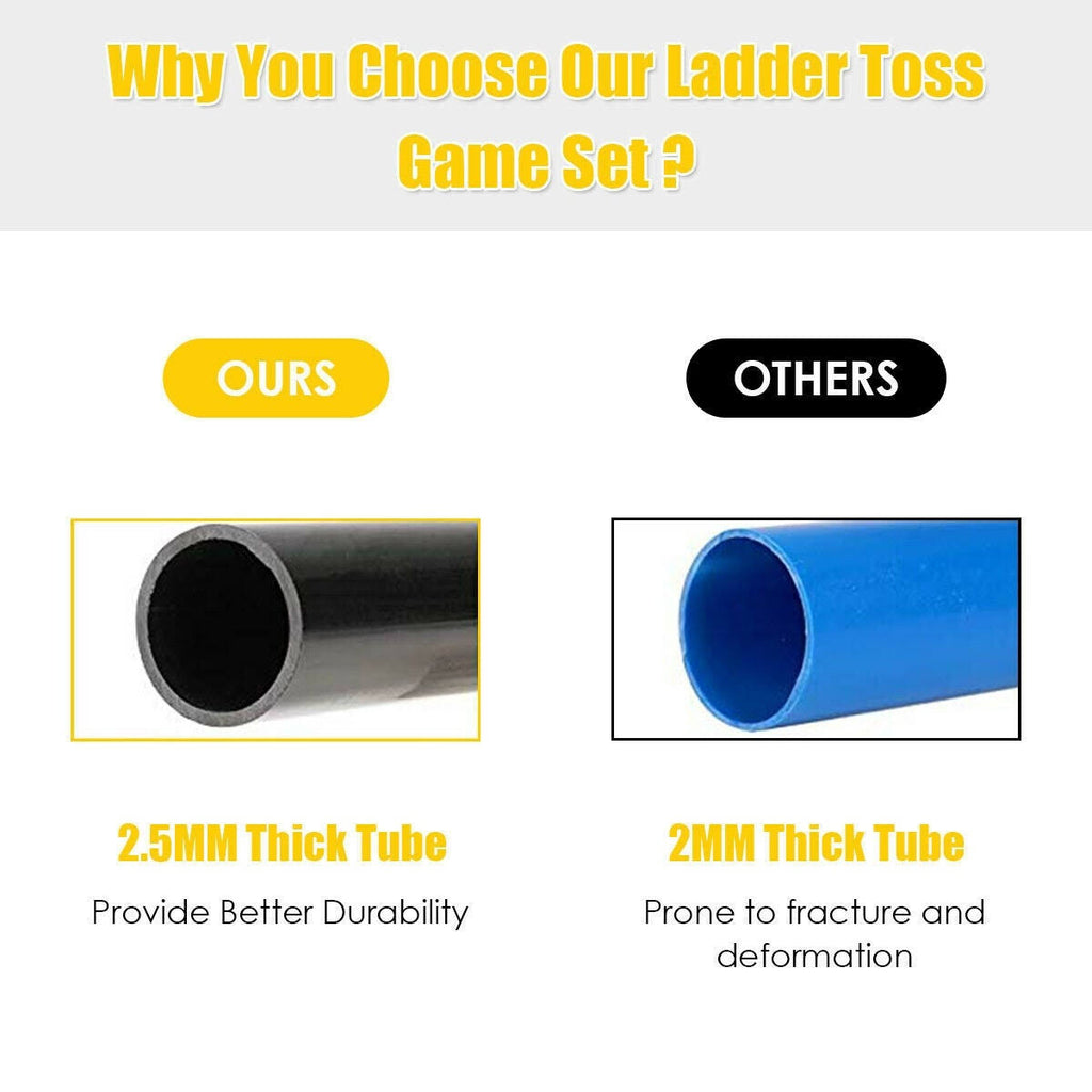 Ladder Ball Toss Game Set with Carrying Bag U641086