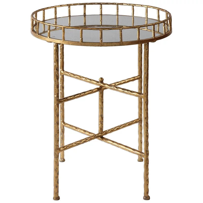 20" Round Mirror Top End Table Set of 2 S917891
