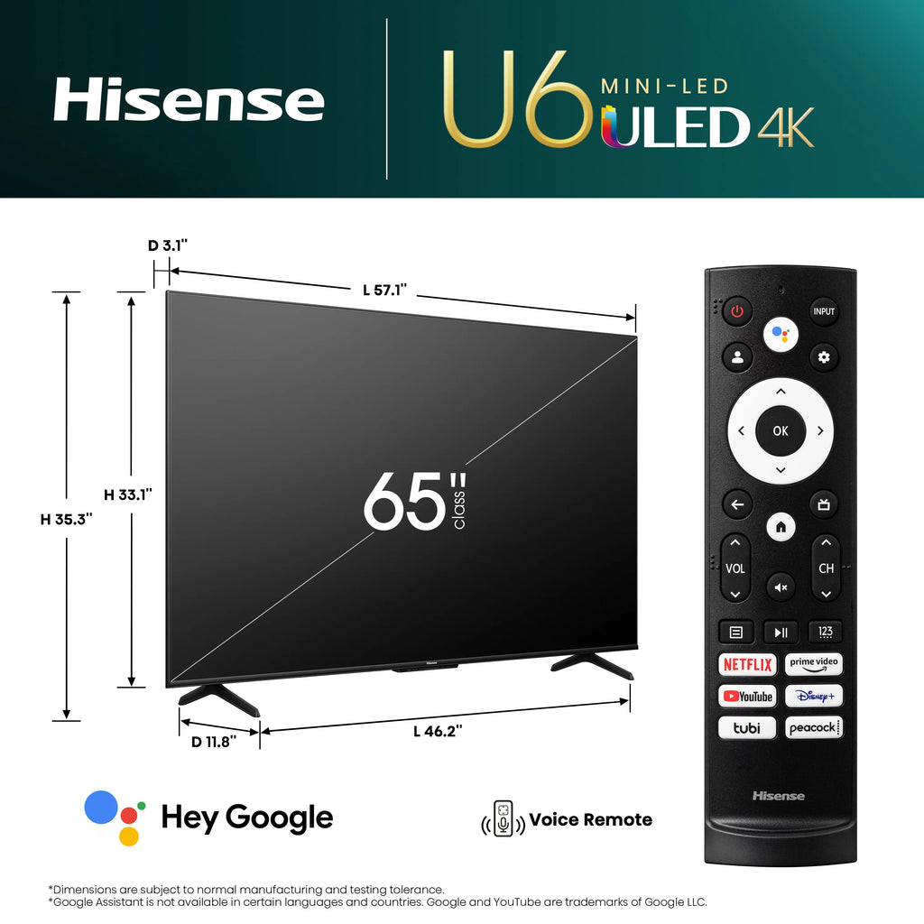 65-Inch Mini-LED QLED Google Smart TV Z383