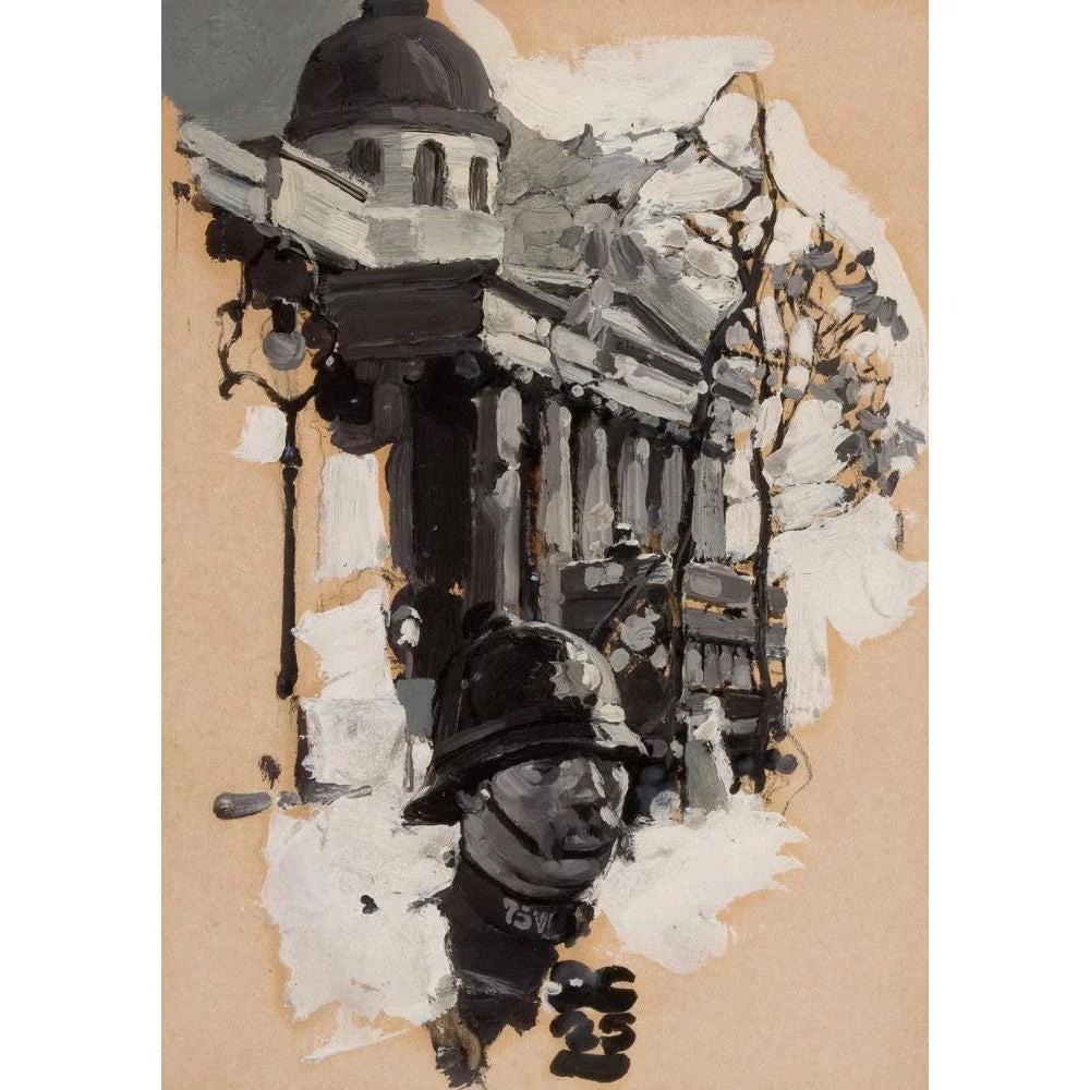 Black Modern Framed Art Print A7905