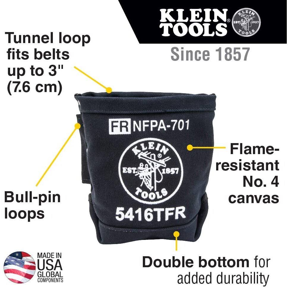 Flame Resistant Canvas Bag with Double Bottom and Tunnel Loop, 9-Inch G92445