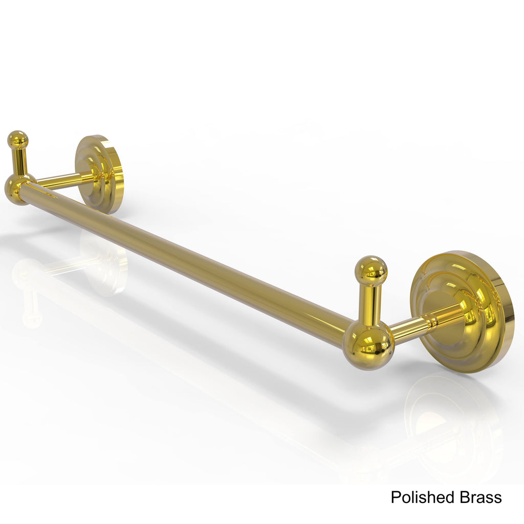 Polished Nickel Towel Bar with Integrated Hooks S2154