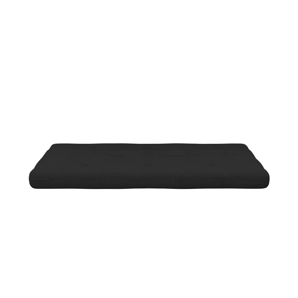 6-Inch Full Black Linen Futon Mattress H48891