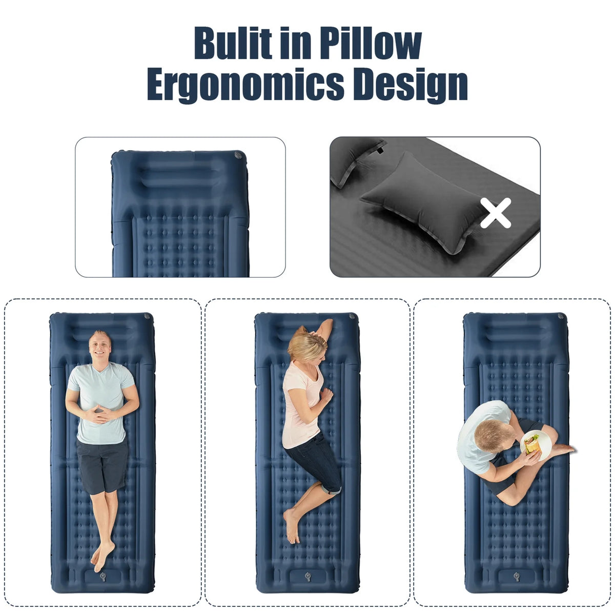 Inflatable Sleeping Pad 4 Inch Air Mattress Y272
