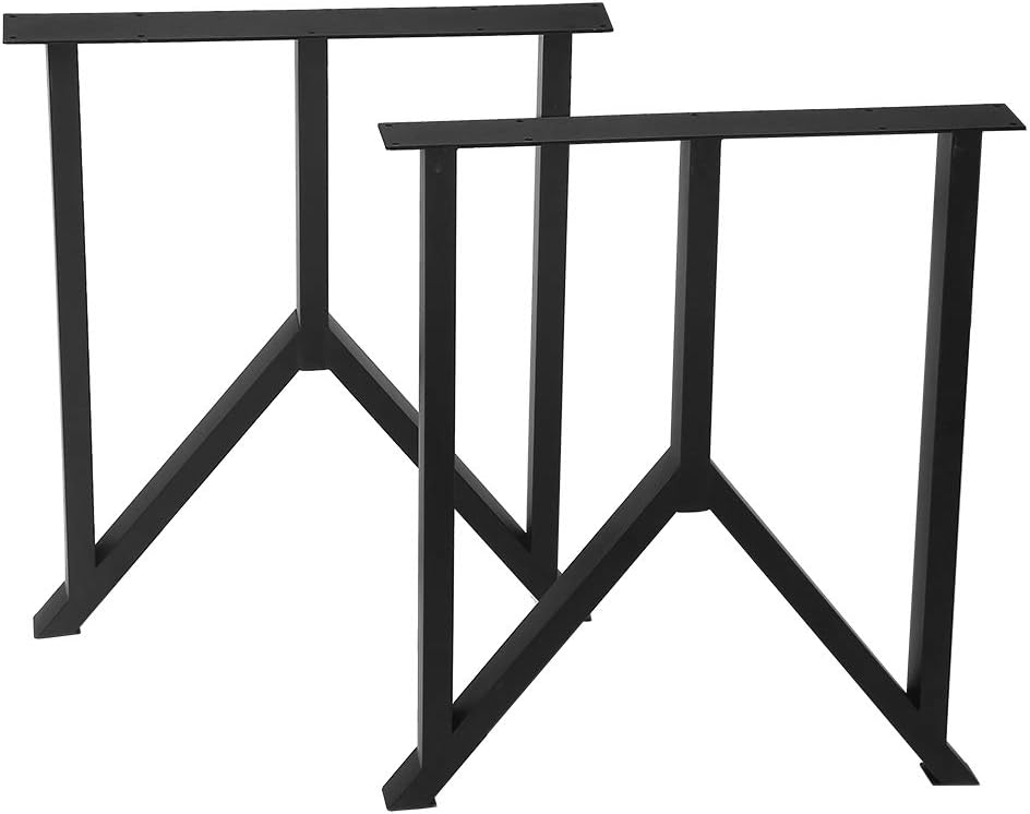 Black 28” Height 18” Wide Metal Table Legs 2 PCS C56566