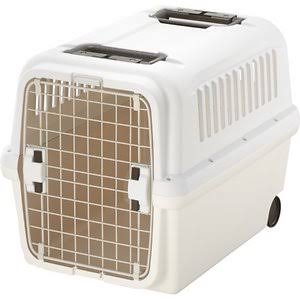 White and Beige Pet Carrier U86238