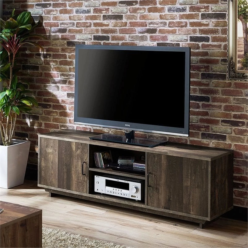 Oak Wood Storage Coffee Table and TV Stand Set I258243
