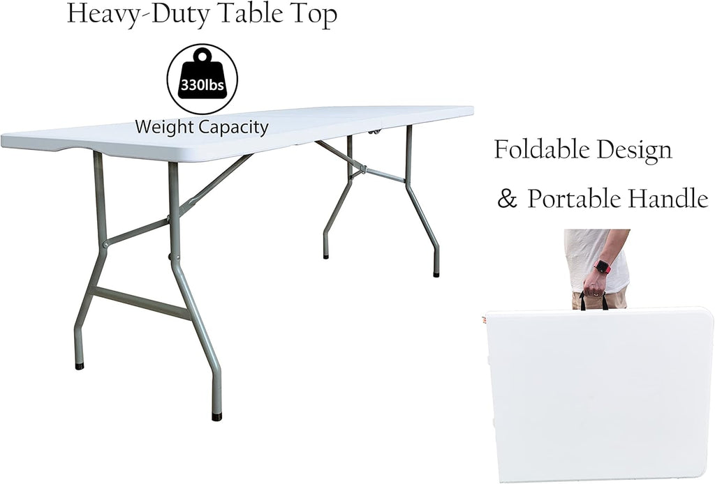 4 ft Adjustable Folding Plastic Table L1771