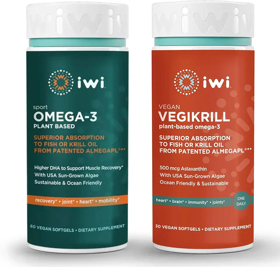 Vegan Plant-Based Algae Omega-3 with EPA + DHA, 30 Servings A486