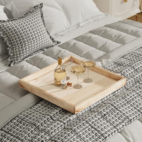Large Square Rustic Wood Serving Tray 24 x 24 H788946