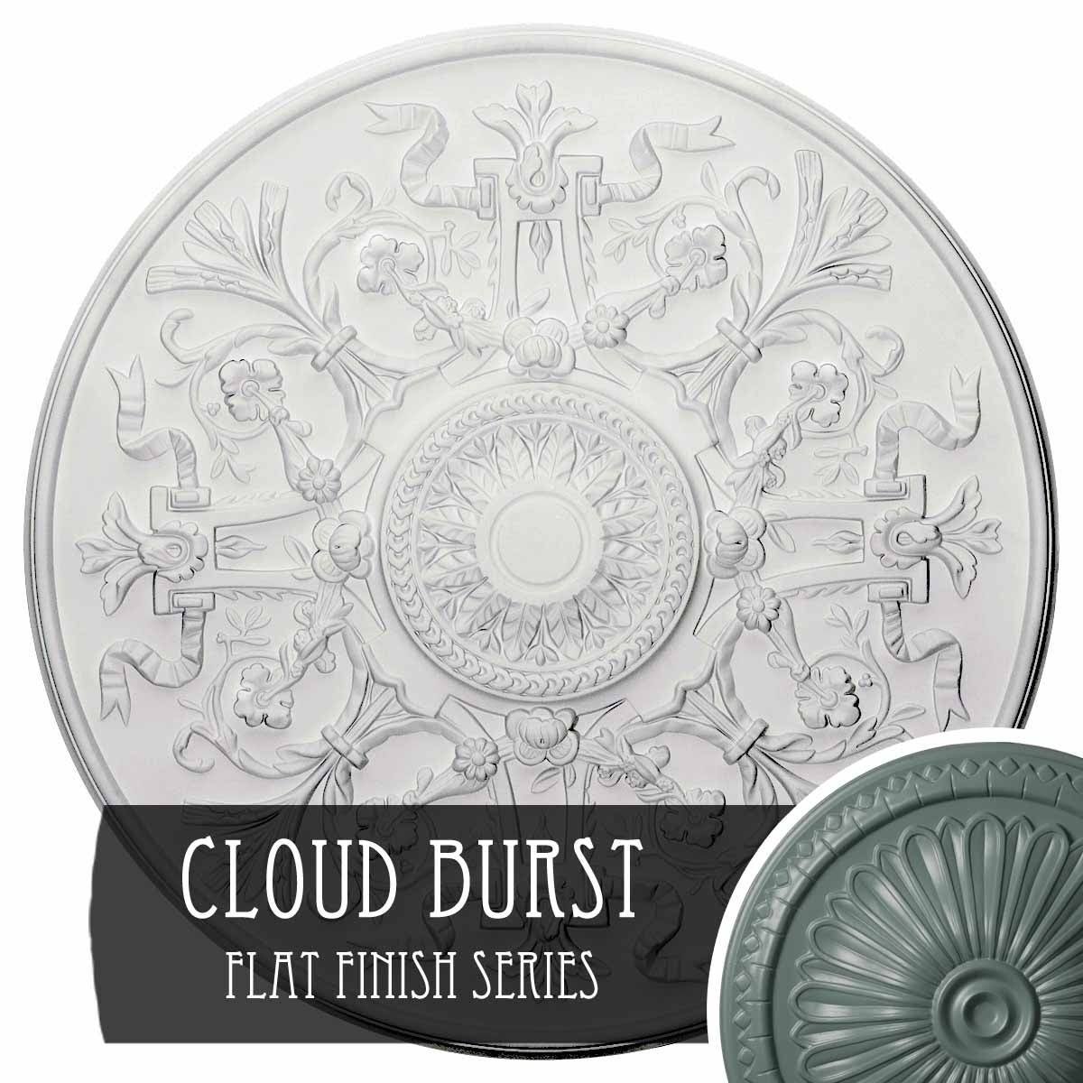 Versailles Ceiling Medallion, Hand-Painted Cloud Burst V24795