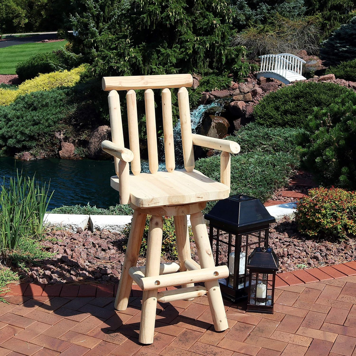 Unfinished Wood Bar Stool H7312