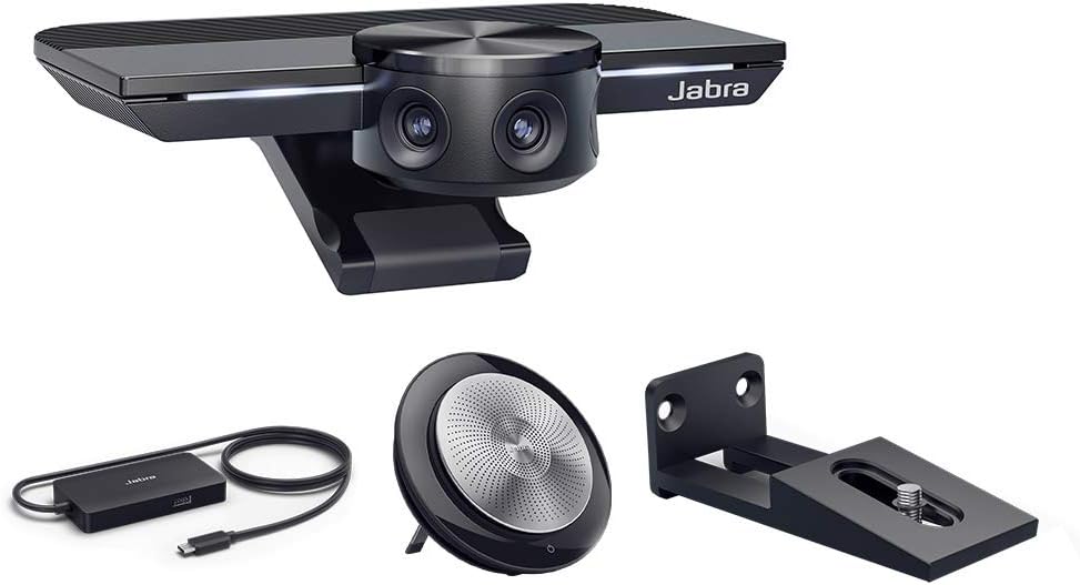 Jabra PanaCast with Jabra Speak 710 MS Wireless Bluetooth Speaker and Jabra PanaCast USB Hub and Jabra PanaCast Wall Mount Bundle R2592