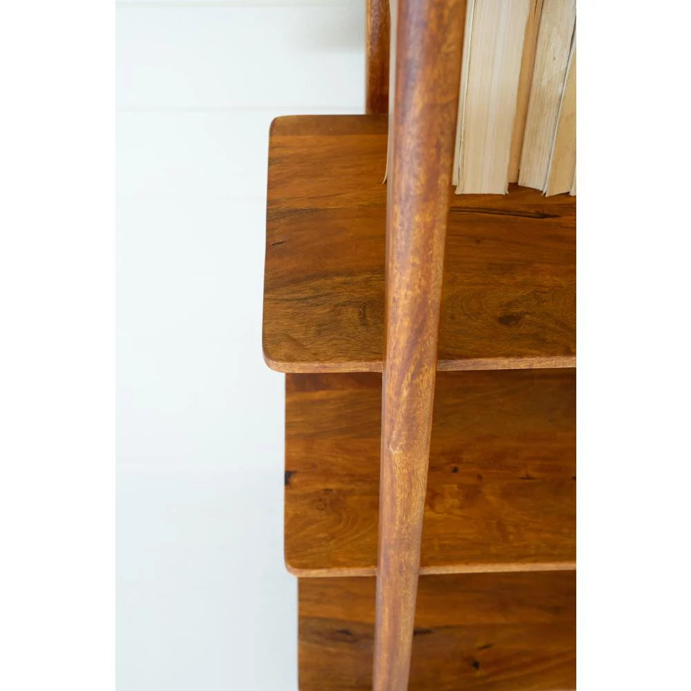 Mango Wood Bookshelf with Teak Finish L790