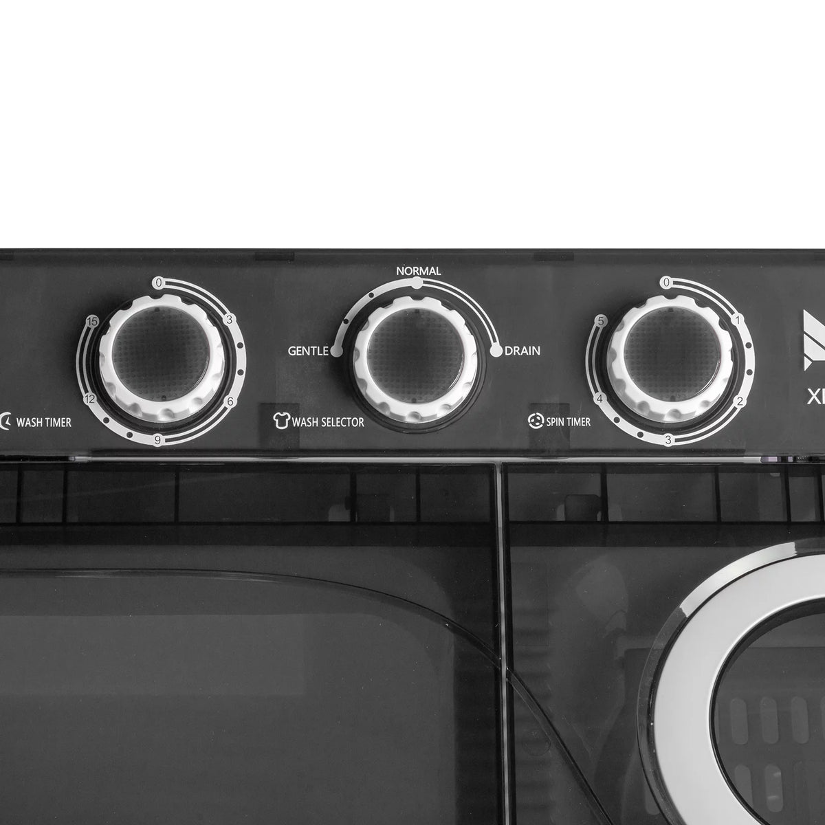 26Lbs Semi-automatic Twin Tub Washing Machine with Built-in Drain Pump P38122