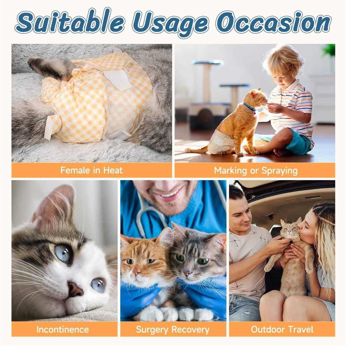 Soft Disposable Female Cat Dog Diapers B88961