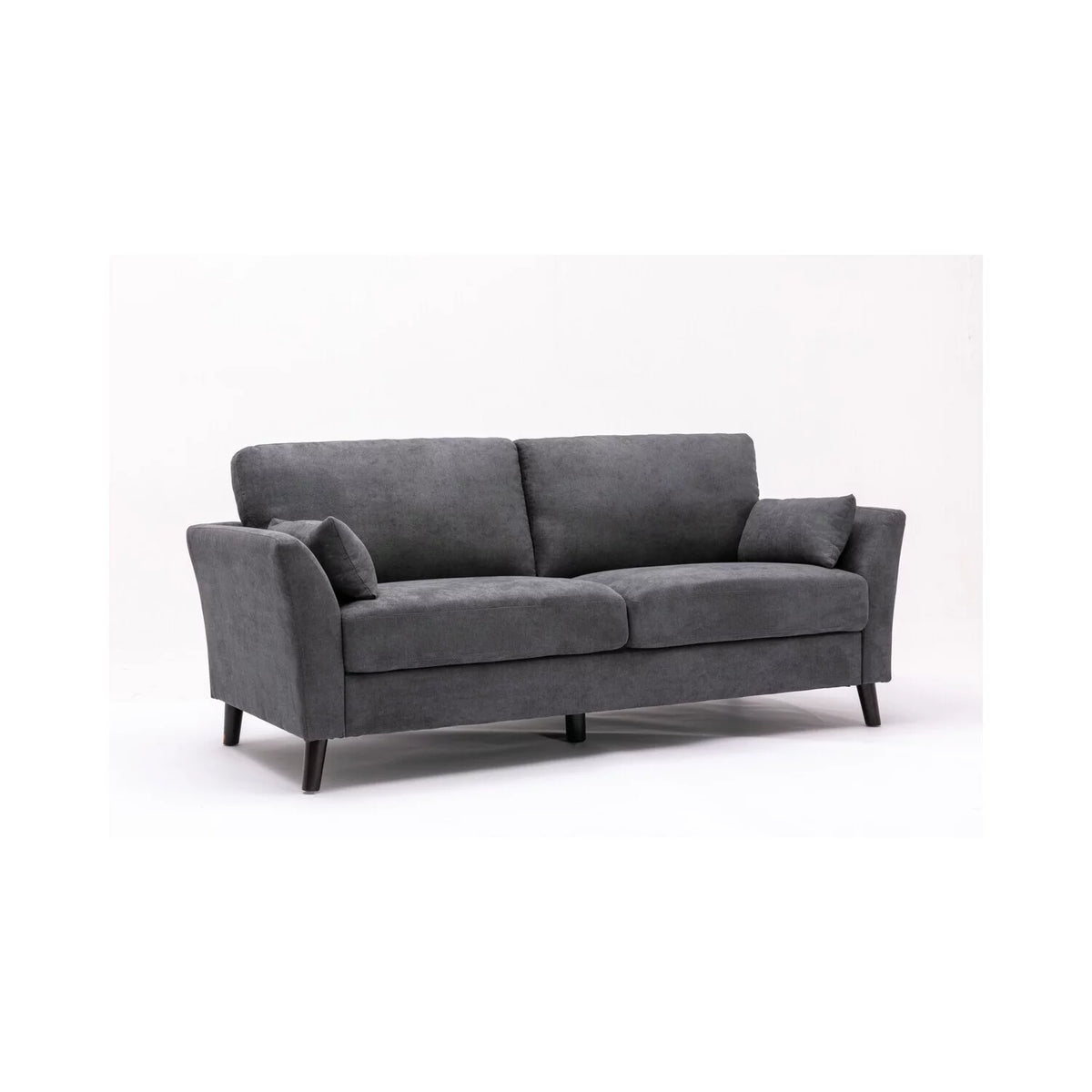 Gray Velvet Fabric Sofa N9702