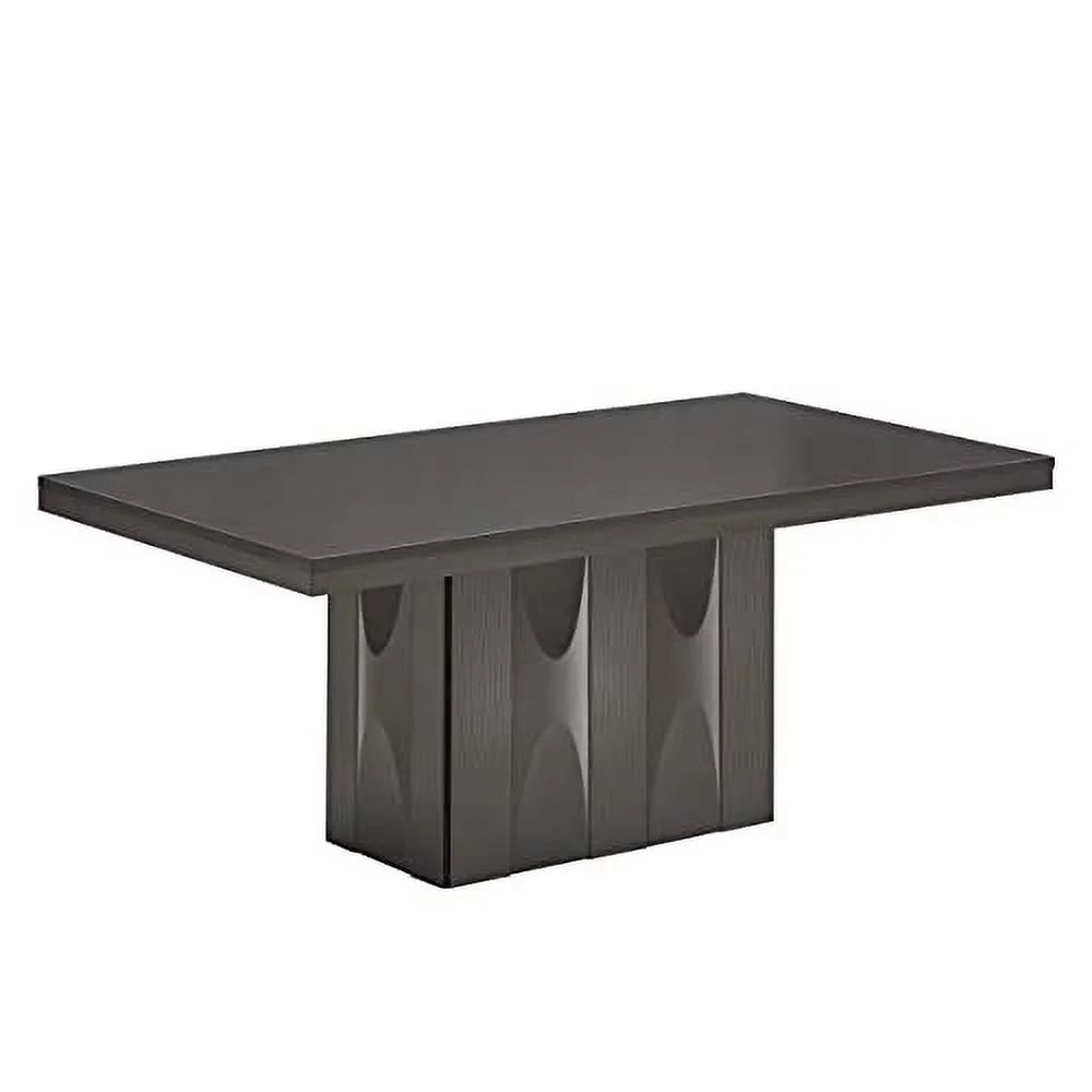 9-Piece Rectangular Pedestal Wood Dining Set V367611