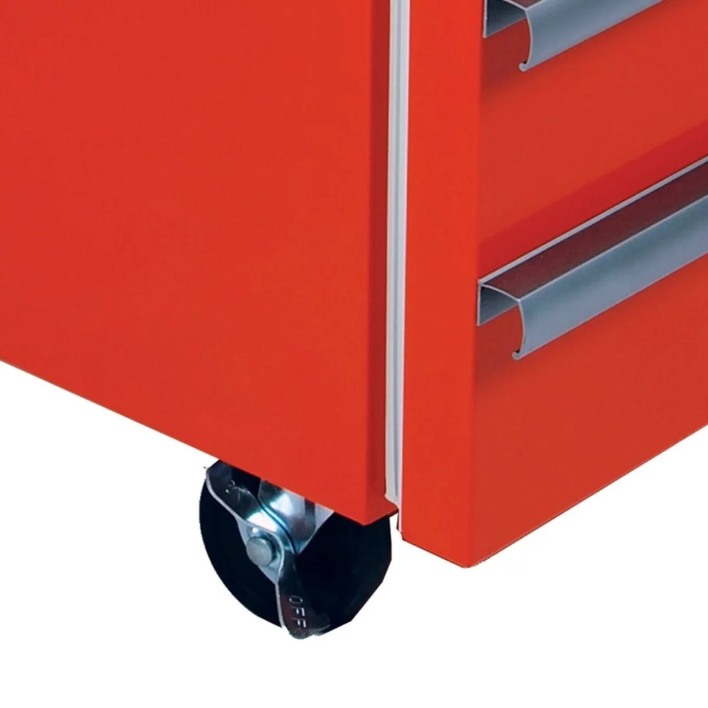 Red Compact Fridge with Built-in Tool Storage E454206