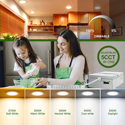 12 Pack 6 Inch Ultra-Thin LED Recessed Ceiling Light S8266