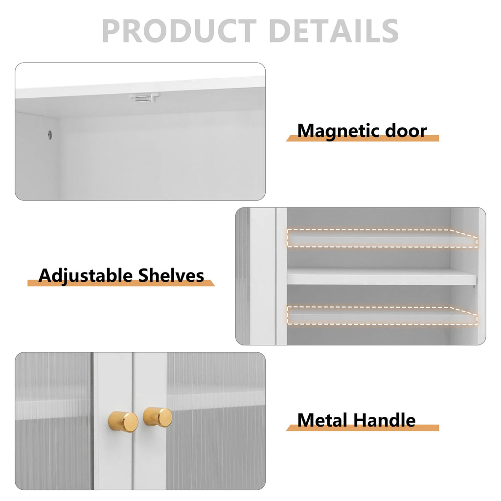 White Kitchen Storage Cabinet L3949