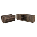 Oak Wood Storage Coffee Table and TV Stand Set I258243