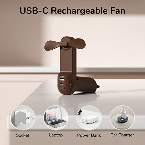 Handheld Mini Fan 3 IN 1 USB Rechargeable Pocket Fan Pink D464788