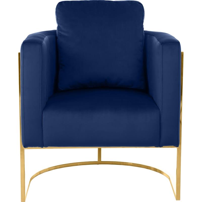 Navy Velvet Gold Chair E547813