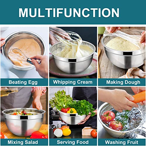 Stainless Steel Nesting Mixing Bowl Set of 5 F155045
