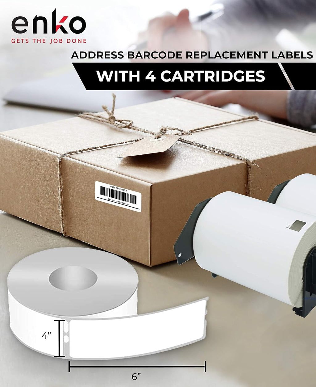 Shipping Labels 4 x 6 inch 12 Rolls 2400 Labels G67922