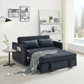 Black Pull Out Sleeper Sofa Bed with USB Ports and Side Pockets C878284