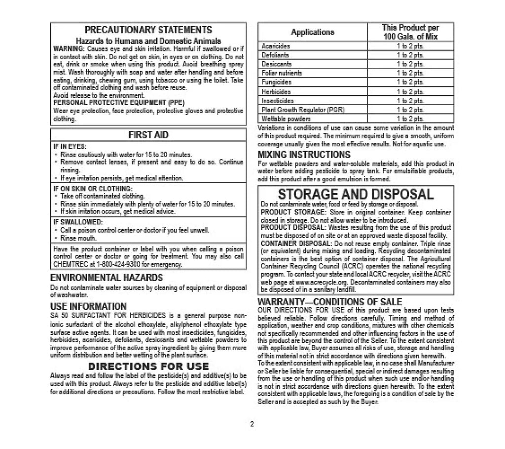 Surfactant for Herbicides 1 Gallon V73338