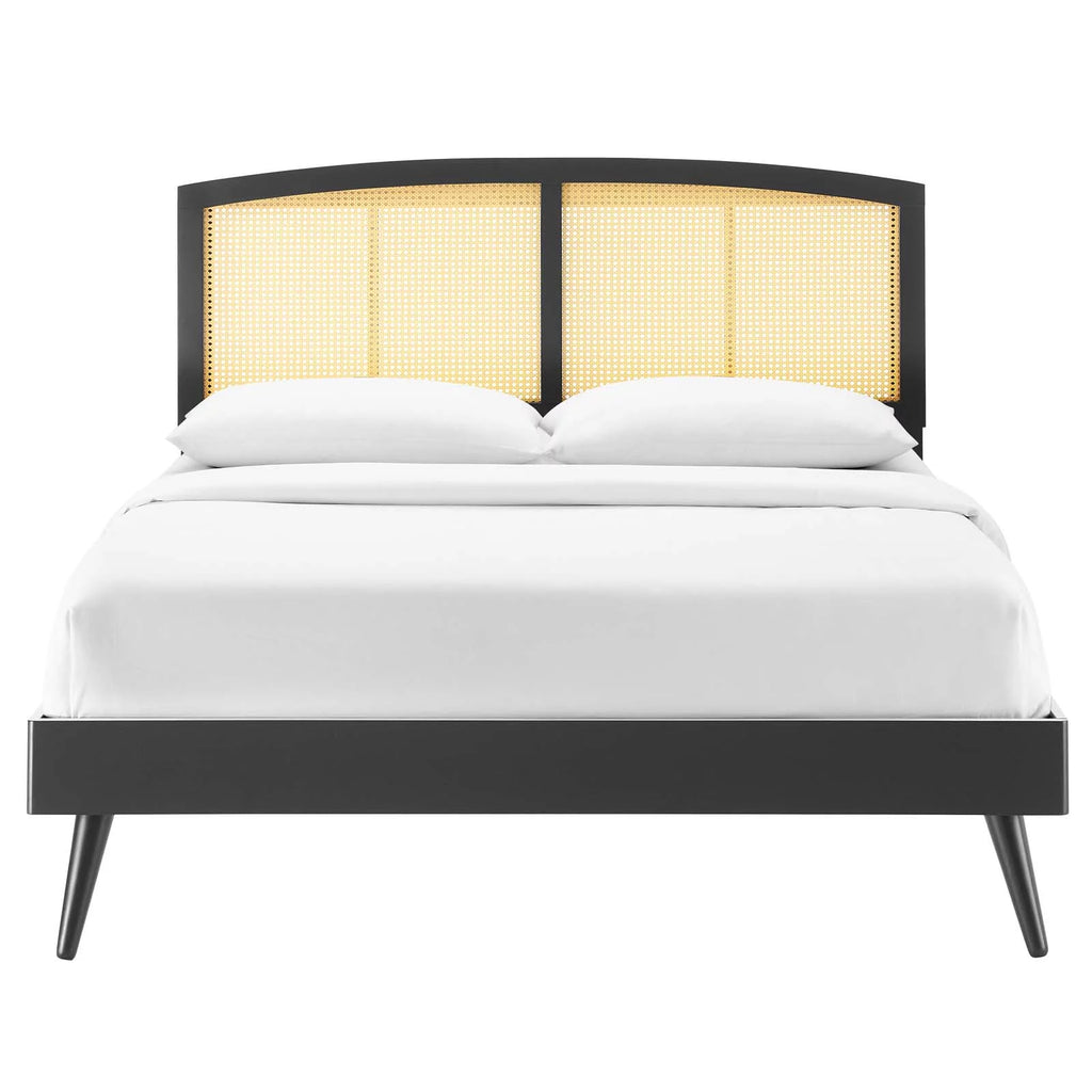 Black Wood Full Size Platform Bed Frame D523039