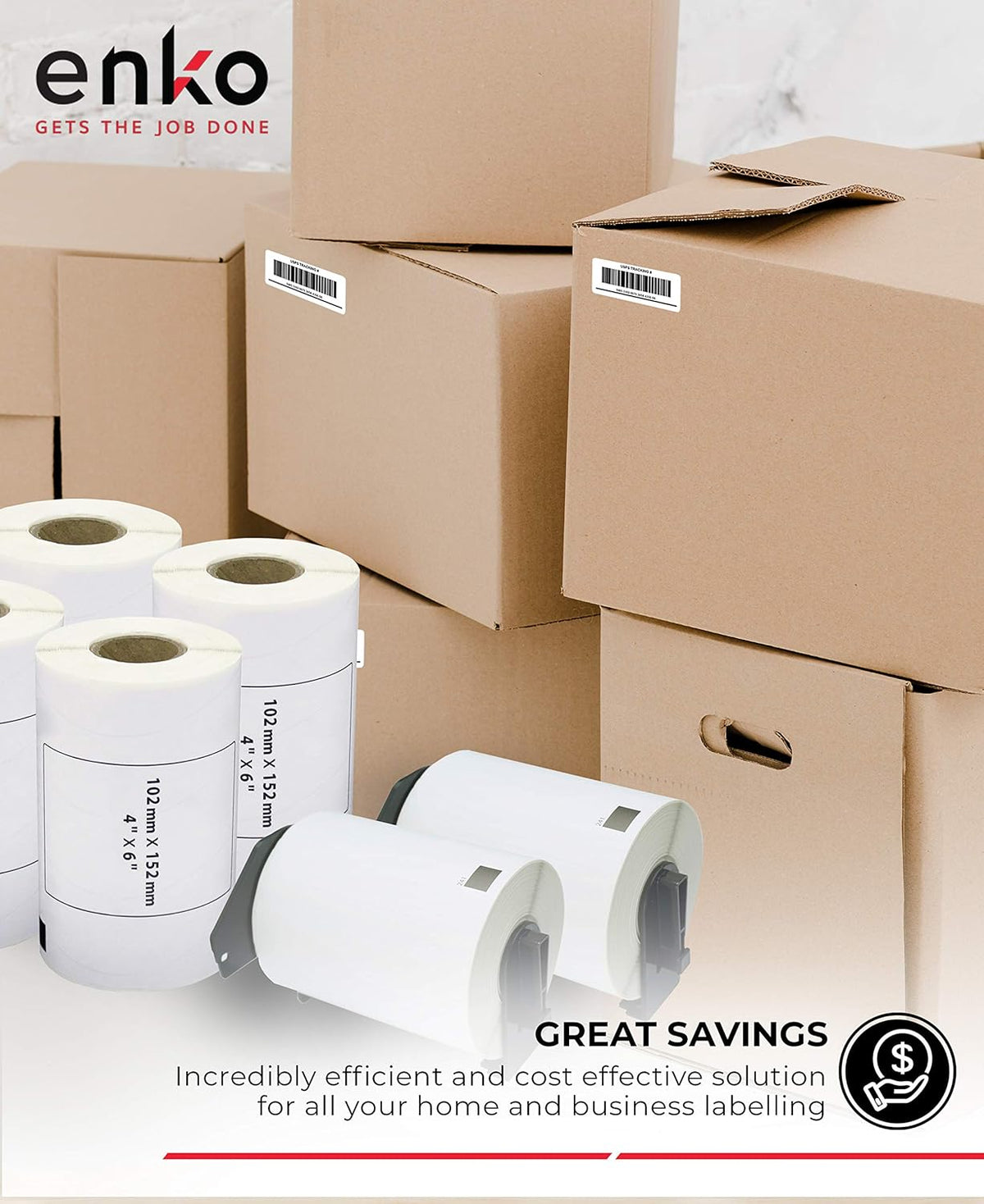 Shipping Labels 4 x 6 inch 12 Rolls 2400 Labels G67922