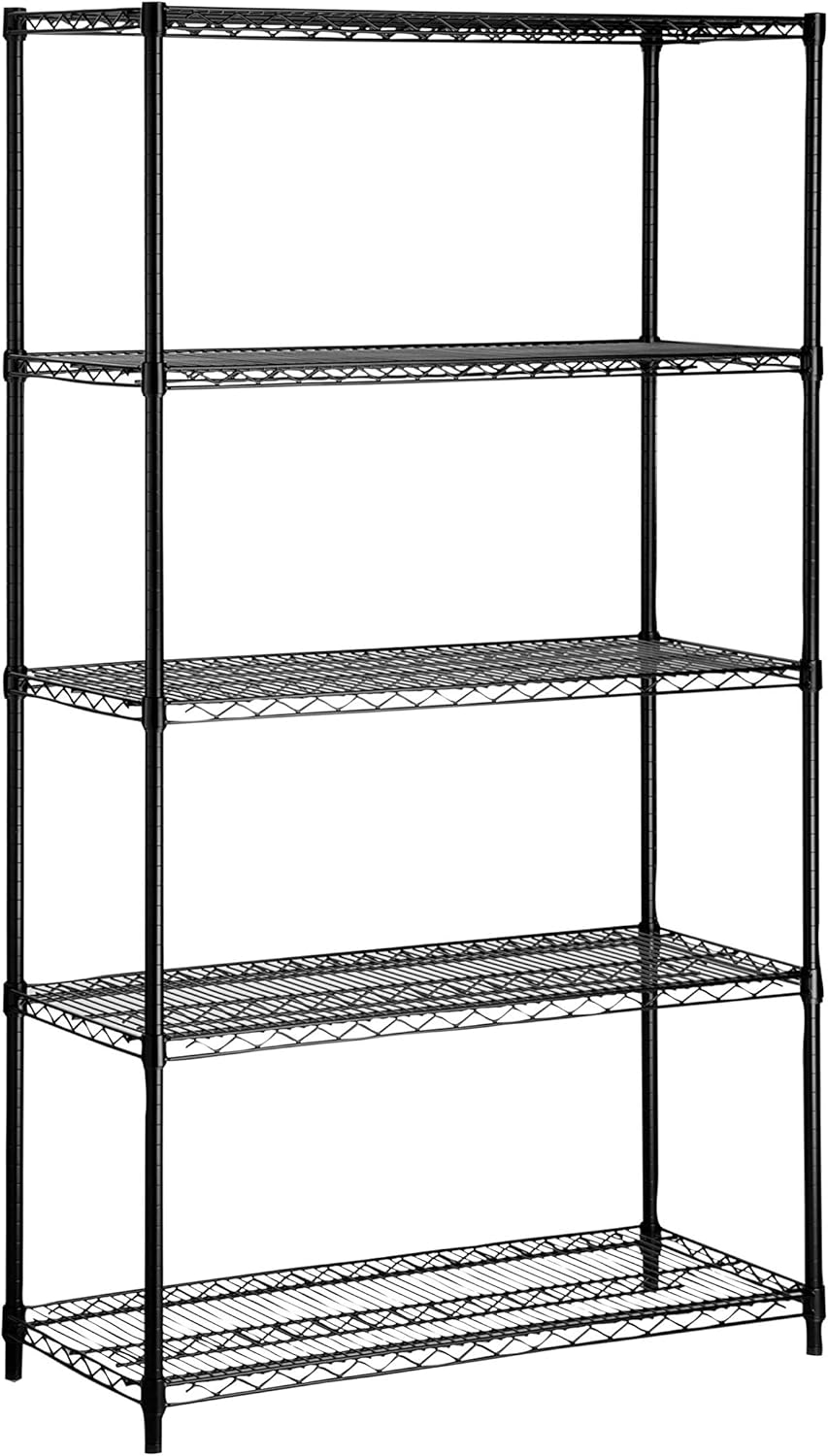 5-Tier Chrome Heavy-Duty Adjustable Shelving Unit T57371