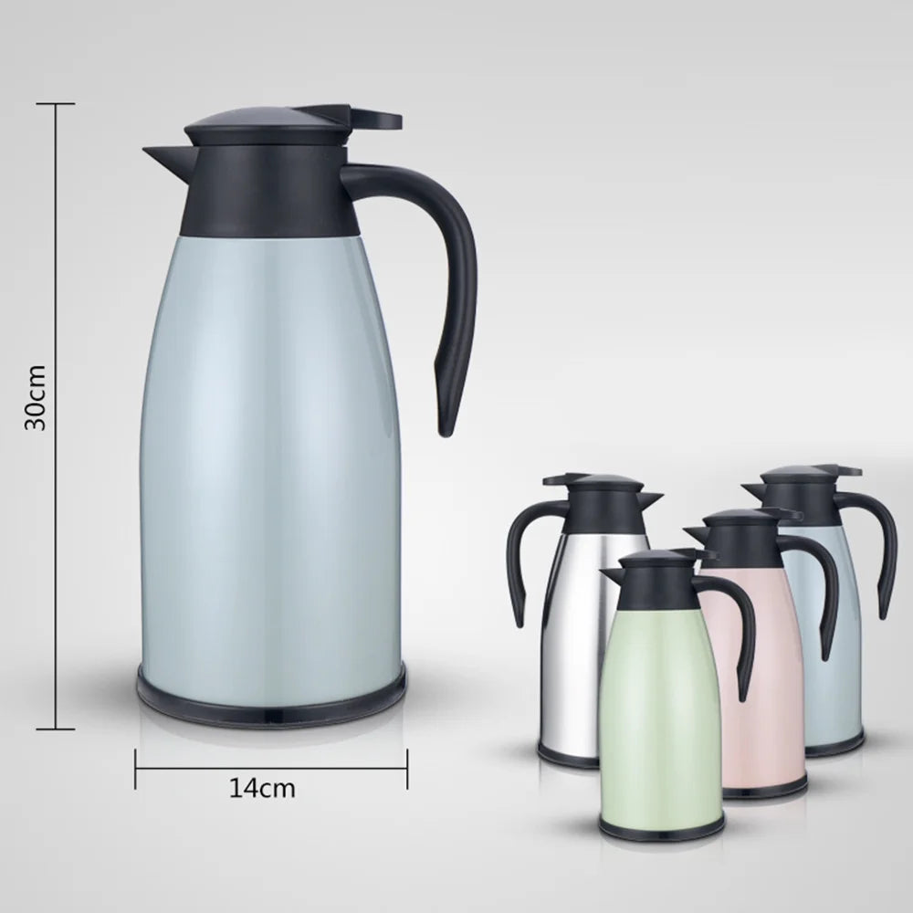 Silver Stainless Steel Vacuum Flask, 2L, Double Walled Insulation Bottle R34601