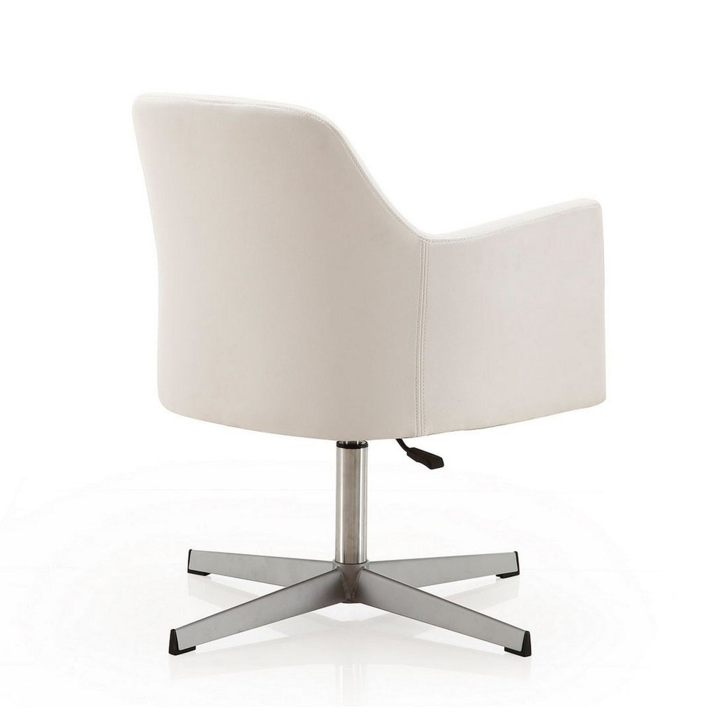 White Faux Leather Accent Chair (Set of 2) Q944