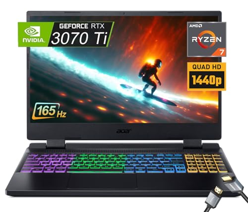 15.6" QHD 165 Hz IPS Gaming Laptop with AMD Ryzen 7 6800H, NVIDIA GeForce RTX 3070 Ti 8G, 64GB DDR5 RAM, 4TB PCIe SSD G3004