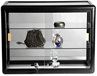 Counter Top Glass Case with Sliding Glass Door and Lock H2281